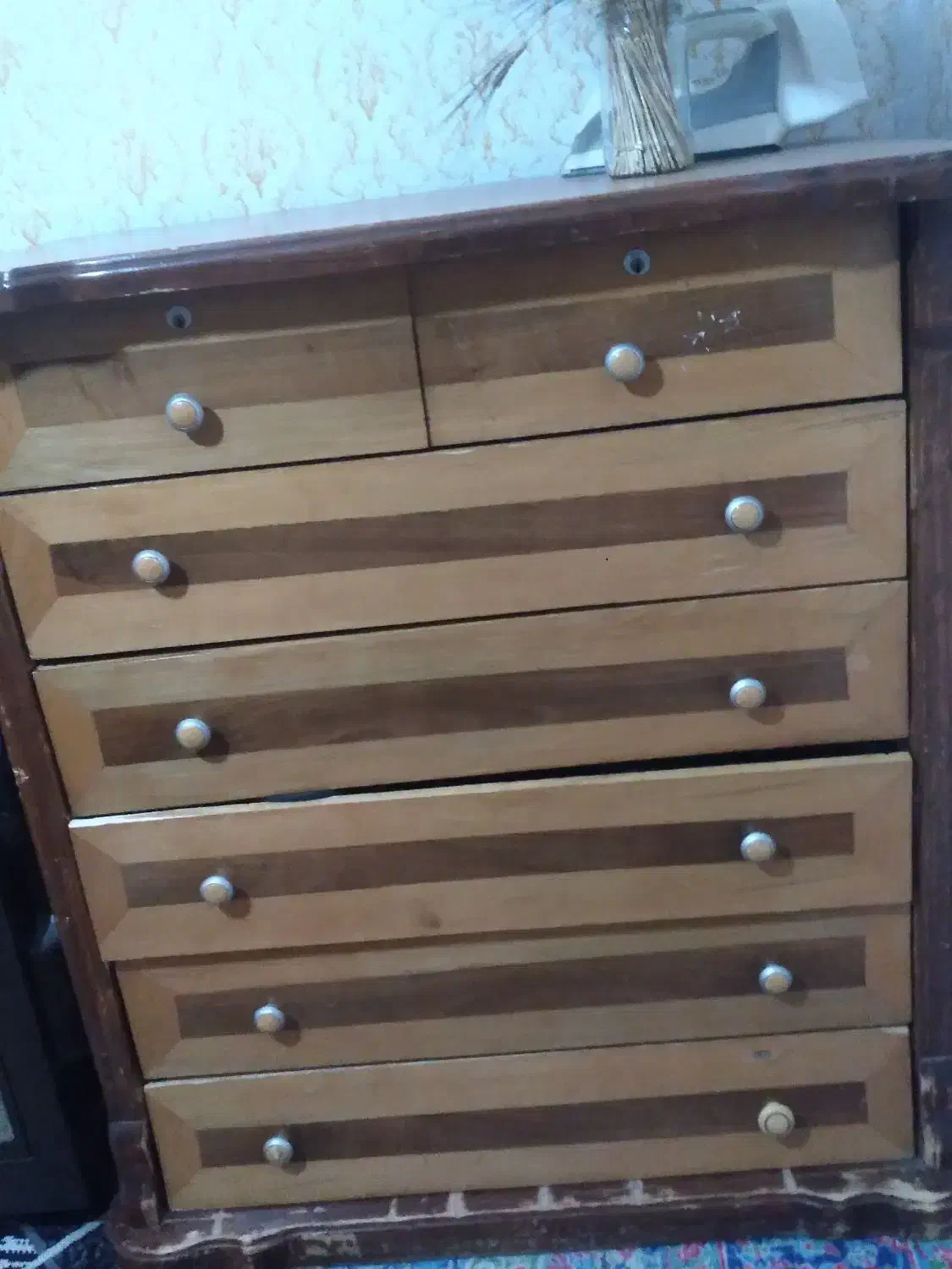 دراور ۶ کشو نیاز چوب اصل|جاکفشی، کمد، دراور|خرم‌آباد, |دیوار