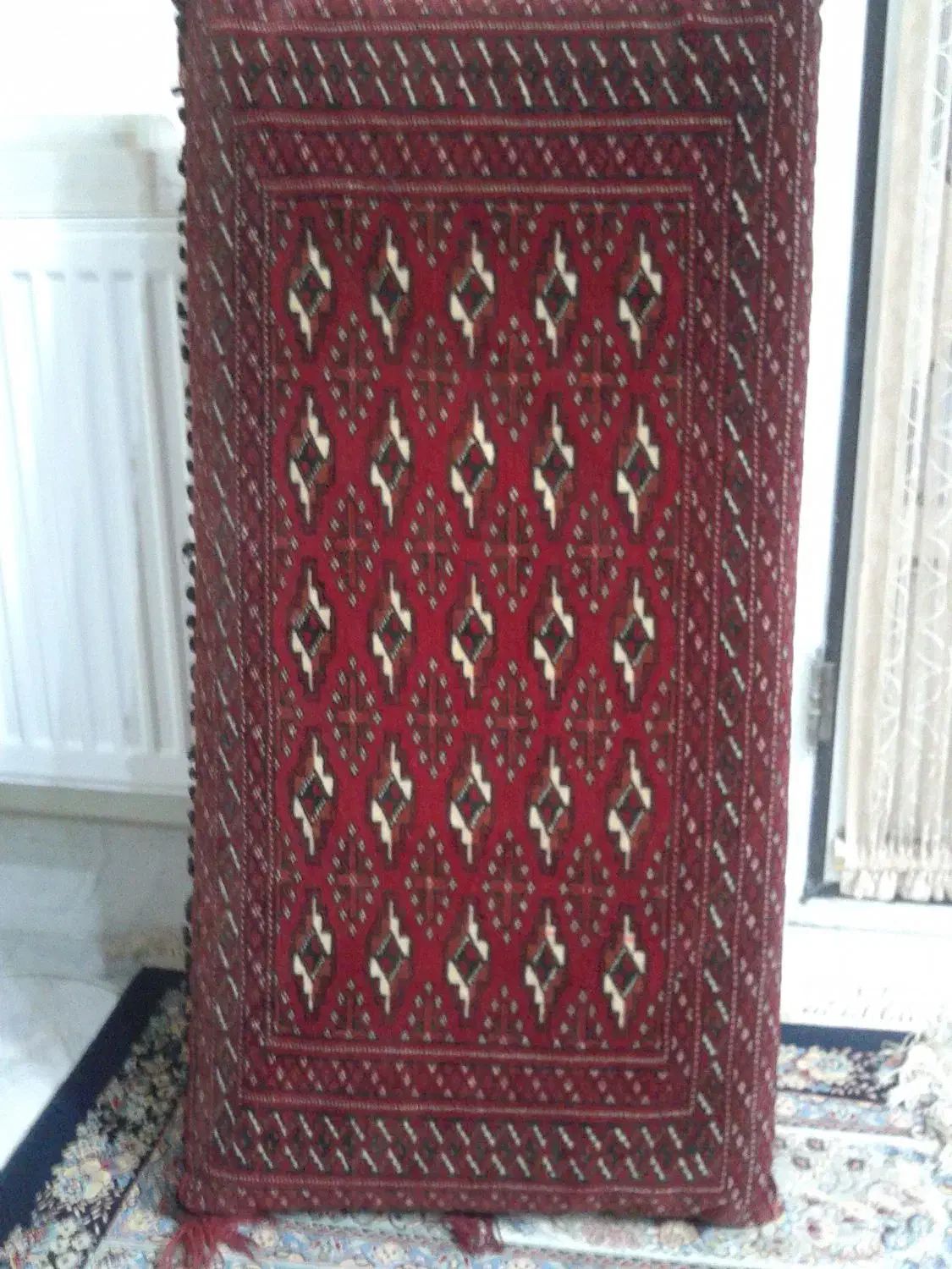 پشتی ترکمنی  دست باف|پشتی|بندر ترکمن, |دیوار