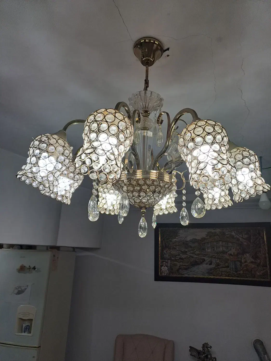 لوستر ۸ شاخه|لوستر و چراغ آویز|آستارا, |دیوار