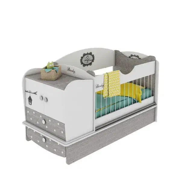 تخت سیسمونی نوزاد نوجوان چهارمنظوره|تخت و صندلی بچه|تهران, مینیسیتی (شهرک نفت)|دیوار