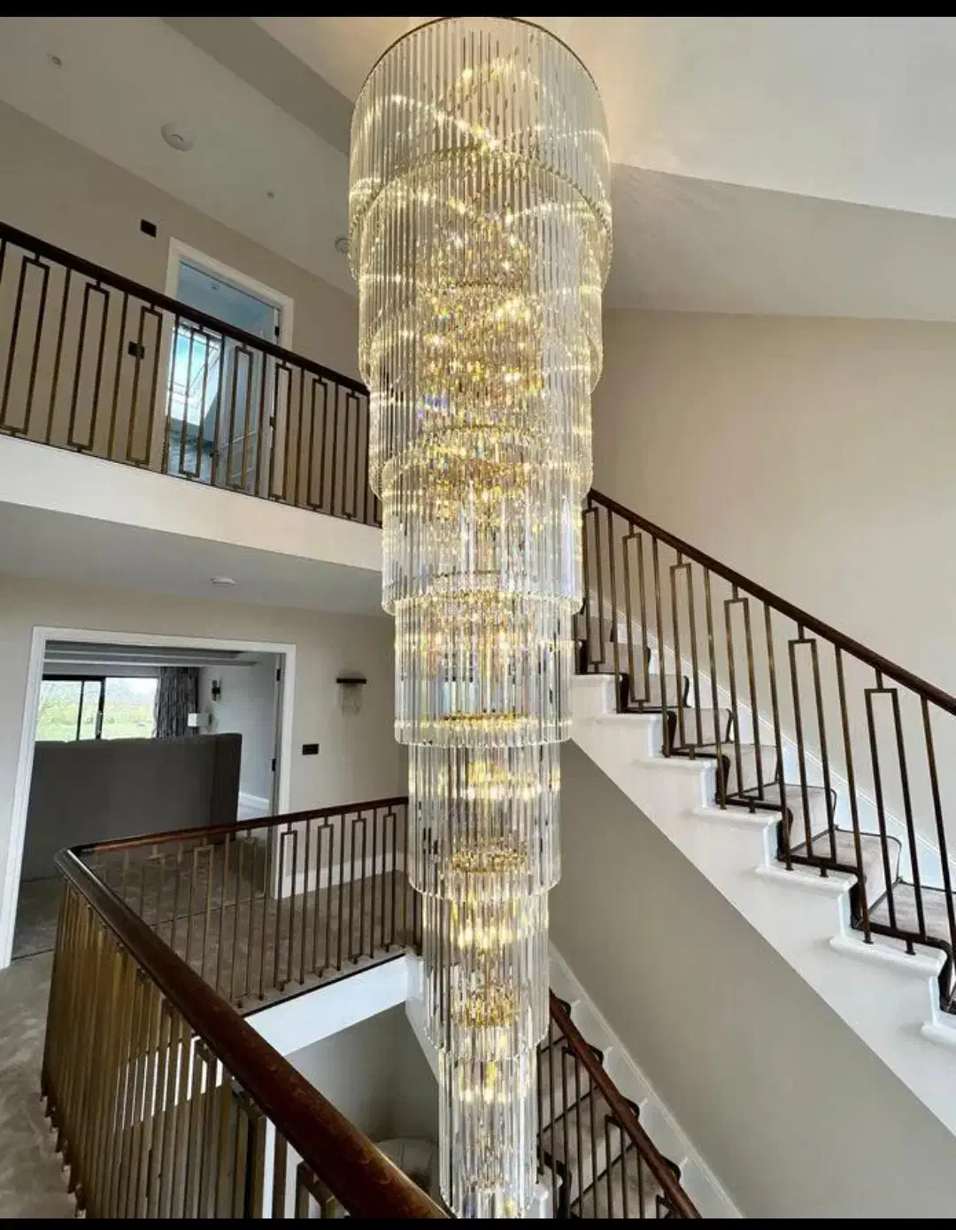 لوستر الماس.کریستالی بلند دوبلکسی کاردی.AC light|لوستر و چراغ آویز|تهران, سنگلج (شاپور)|دیوار