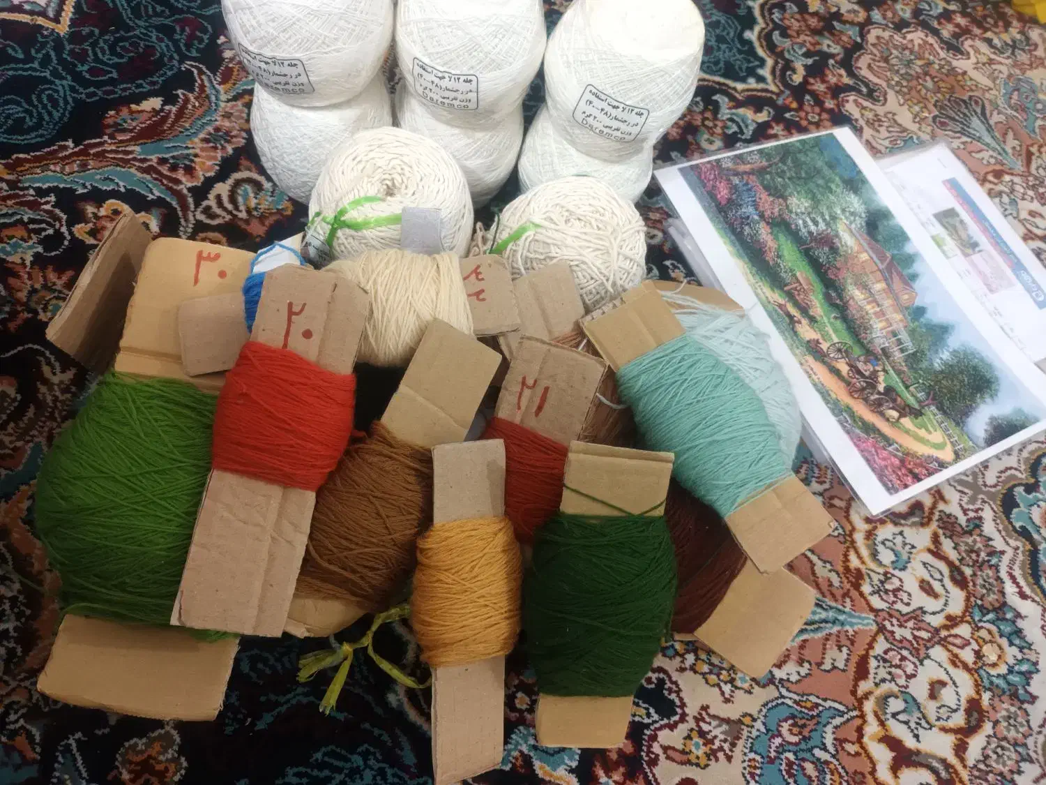 نخ ونقشه تابلوفرش|تابلو فرش|دزفول, |دیوار