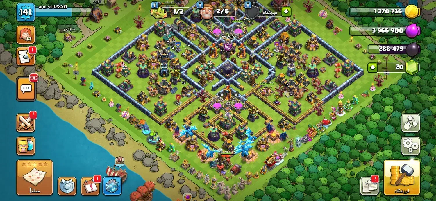 اکانت کلش فقط حضوری|کنسول، بازی ویدئویی و آنلاین|بم, |دیوار