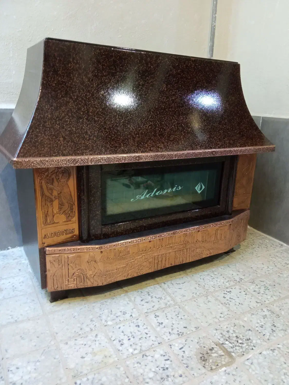 شومینه بزرگ سنگین آدونیس مشهد بخاری گازی نیک کالا|بخاری، هیتر، شومینه|ارومیه, |دیوار