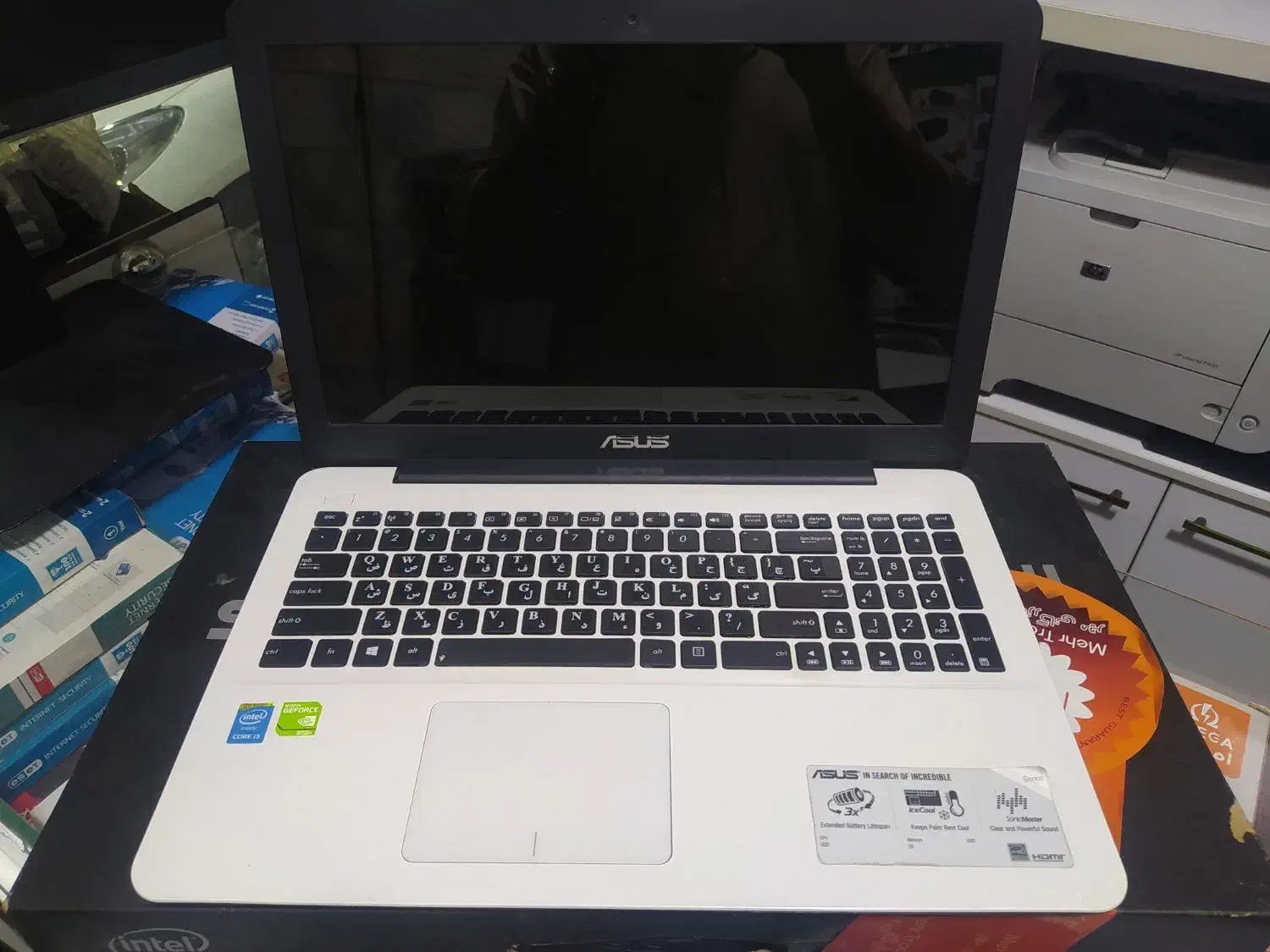 لپ تاپ ایسوس سفید|رایانه همراه|مشکیندشت, |دیوار