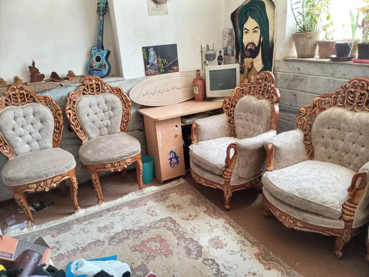 مبل۹نفره‌سلطنتی|مبلمان خانگی و میز عسلی|بیرجند, |دیوار