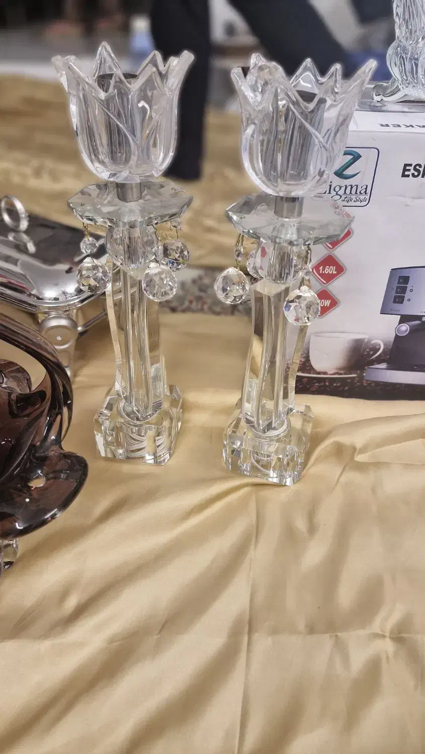 یک جفت شمعدان برقی|لوستر و چراغ آویز|تهران, حر|دیوار