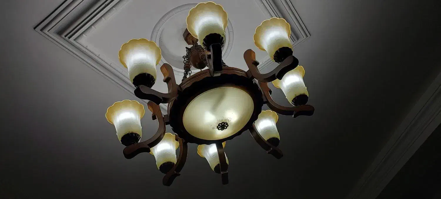 لوستر چوبی مدرن|لوستر و چراغ آویز|خمام, |دیوار