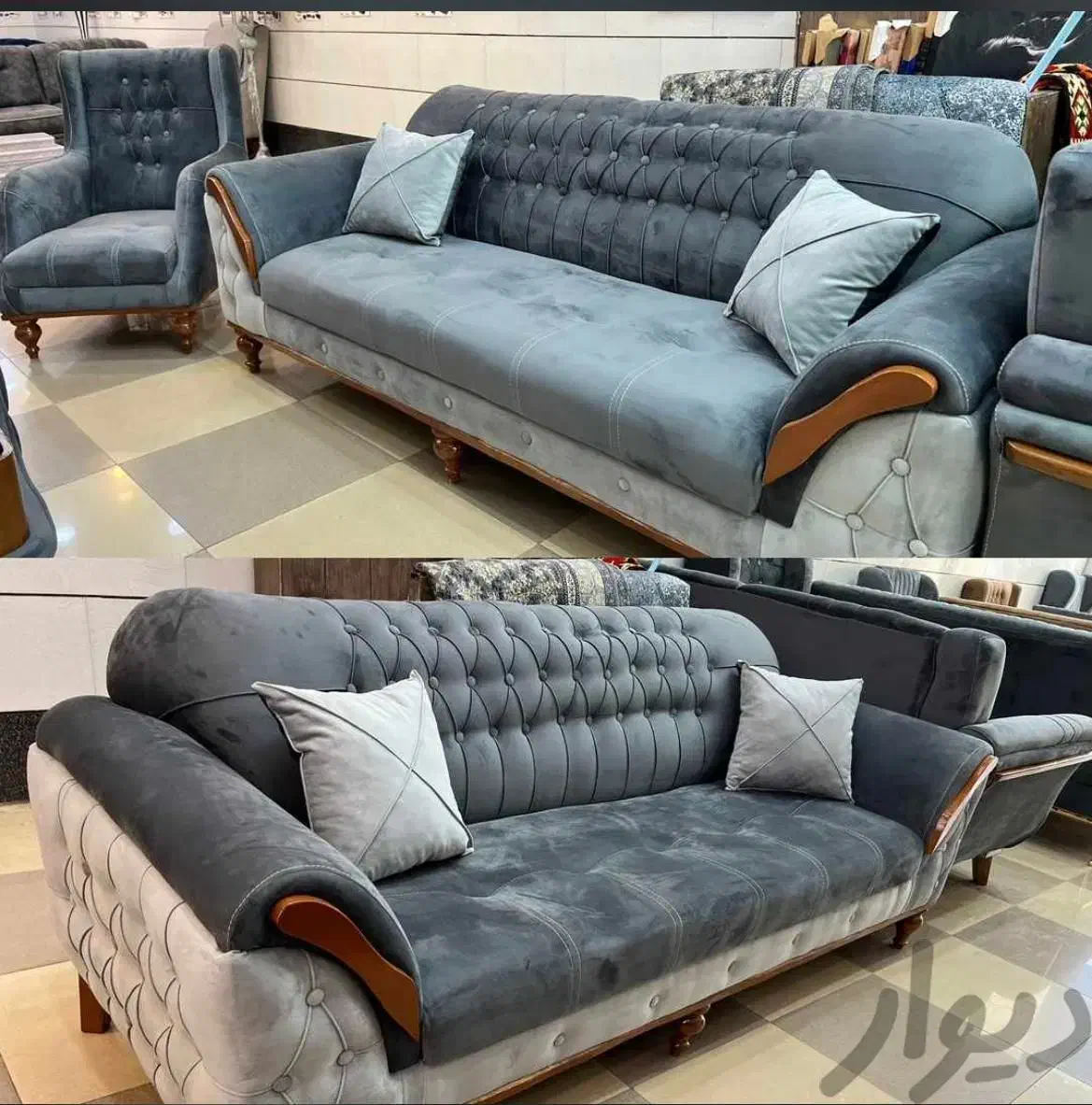 مبل 7 نفره چستر|مبلمان خانگی و میز عسلی|اهواز, کمپلو شمالی|دیوار