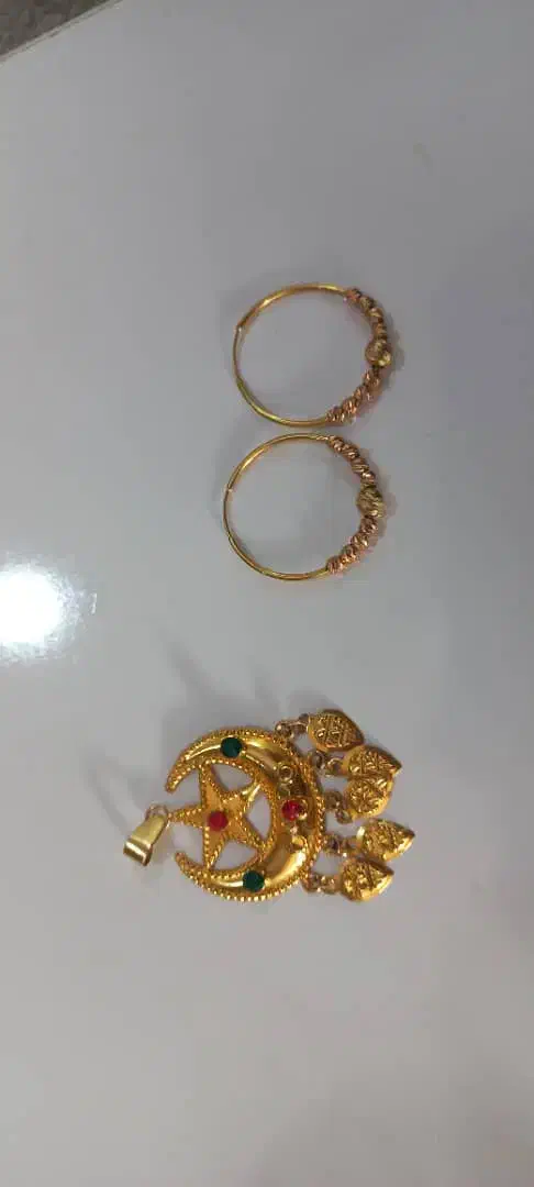 گوشواره و پلاک ماهک|جواهرات|میناب, |دیوار