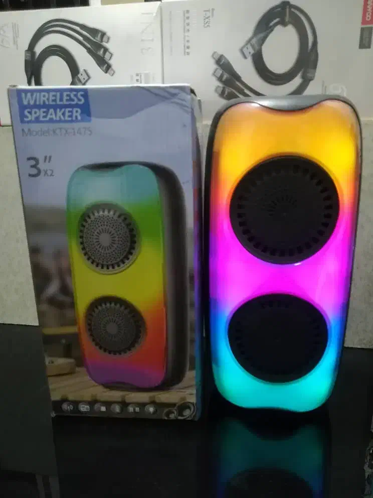 اسپیکر بلوتوثی ۳ اینچ دوبل رقص نور تمام صفحه|پخش‌کننده همراه|اراک, |دیوار