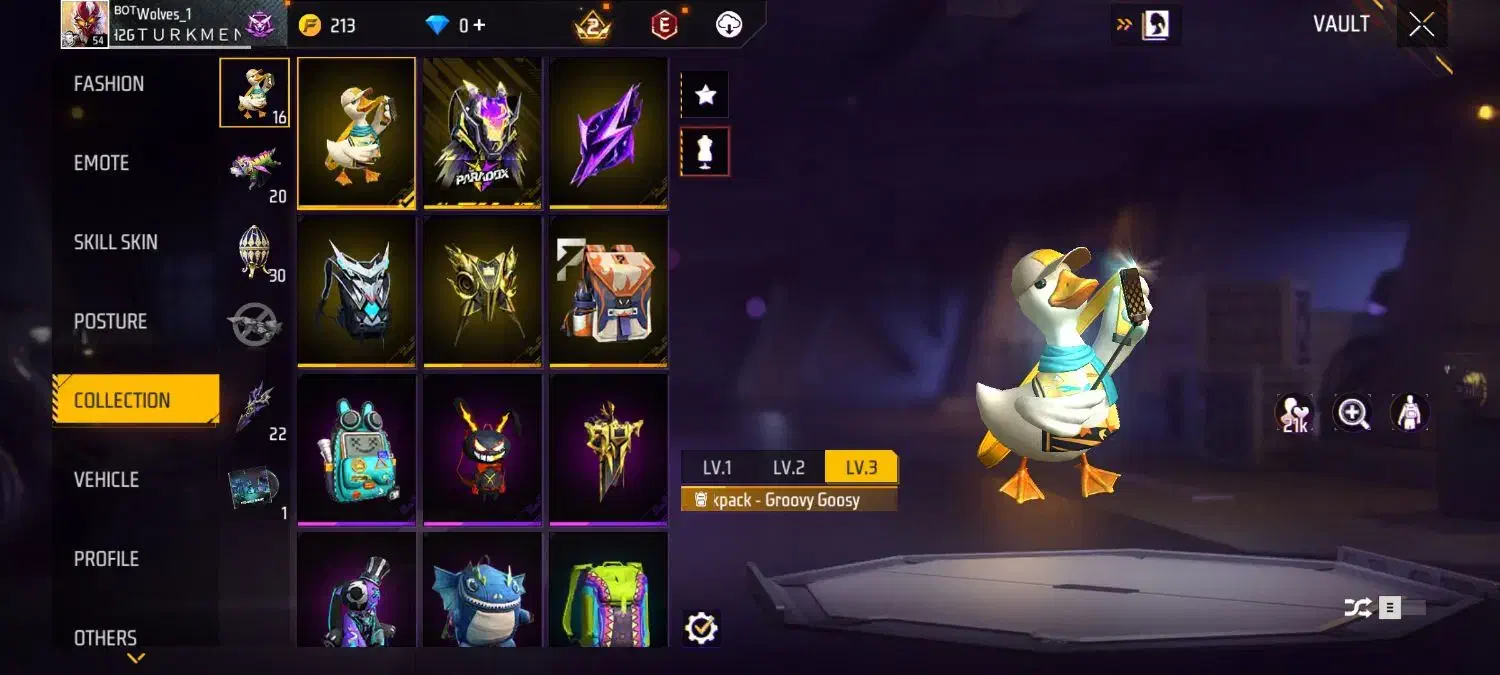 اکانت فری فایر لول 55|کنسول، بازی ویدئویی و آنلاین|آق قلا, |دیوار