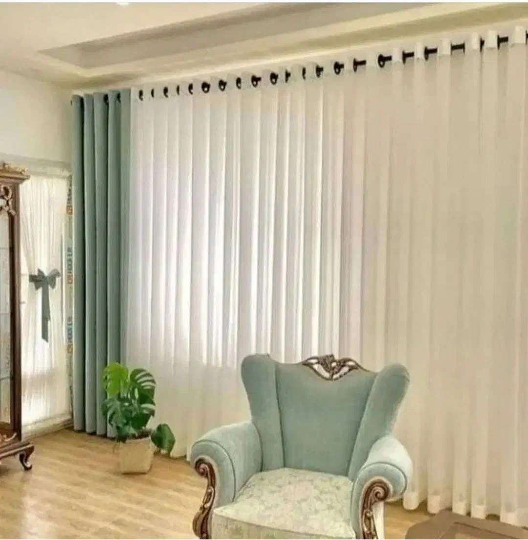 فروش و دوخت و نصب انواع پرده با کمترین قیمت|پرده، رانر، رومیزی|قم, باجک یک|دیوار