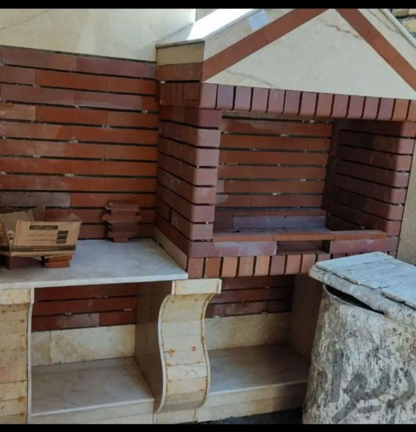 انجام کاشیکاری سرامیک باربیکیو سنگ آنتیک|خدمات پیشه و مهارت|باقرشهر, |دیوار