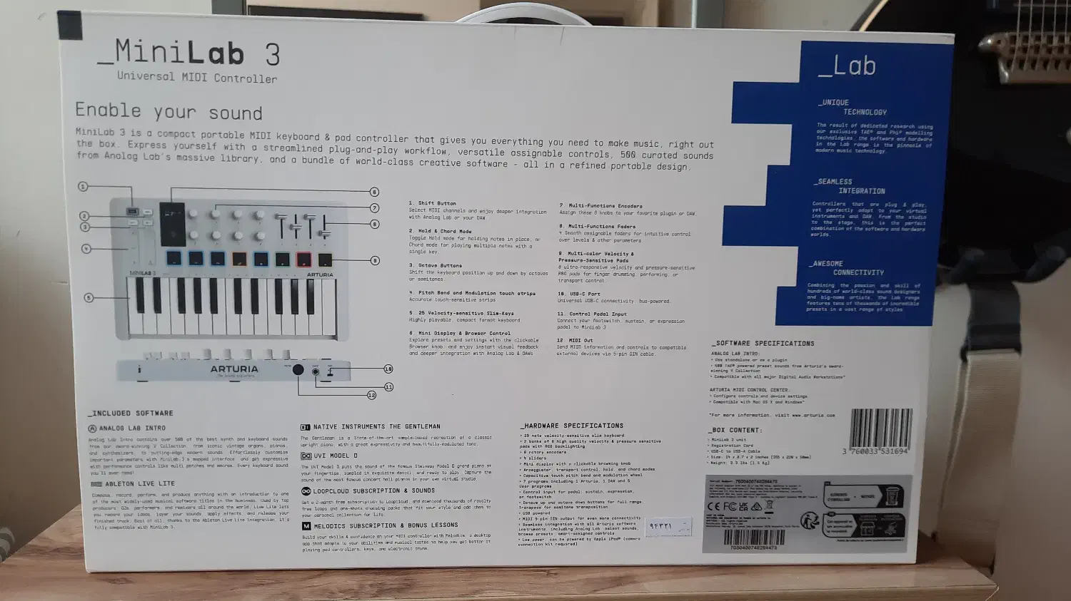 میدی کنترلر Arthuria Minilab 3|پیانو، کیبورد، آکاردئون|تهران, پونک|دیوار