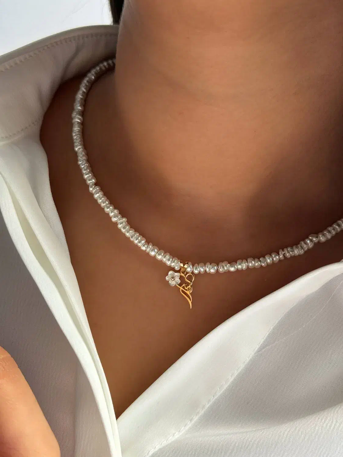 هدیه روز مادر پلاک طلا و مروارید پرورشی|جواهرات|یزد, |دیوار