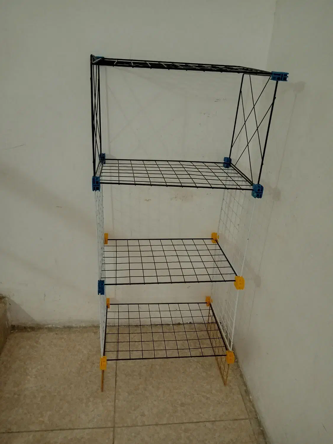 قفسه مشبک 4طبقه طبقه 50سانتی بزرگ فلزی|کتابخانه، شلف، قفسه‌های دیواری|شیراز, شهدای شهرک سعدی|دیوار