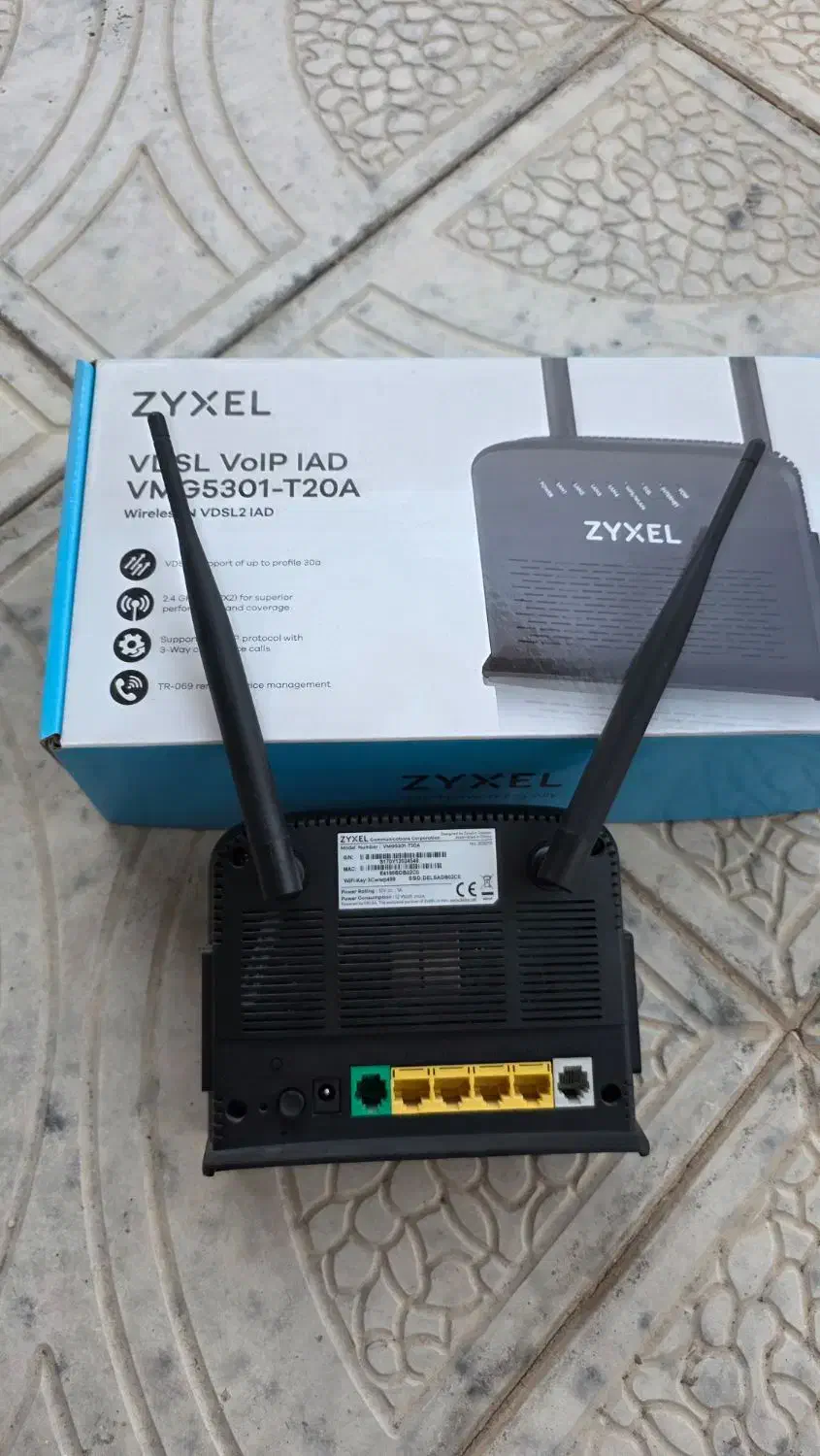 مودم وایرلس زایکسل با دو آنتن قوی|مودم و تجهیزات شبکه|اهر, |دیوار