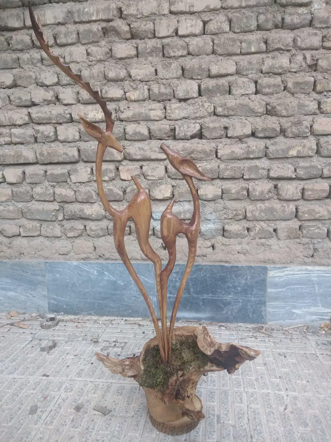 غزال چوبی|مجسمه، تندیس، ماکت|اراک, |دیوار