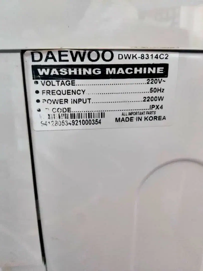 لباسشویی 8کیلو دوو اصلی کره|ماشین لباسشویی و خشک‌کن لباس|کرمانشاه, |دیوار