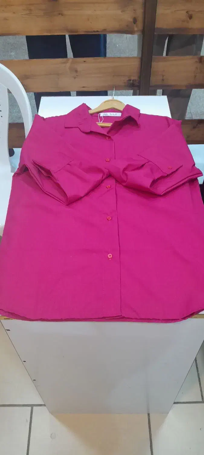 شومیز لینن سرخابی|لباس|چالوس, |دیوار