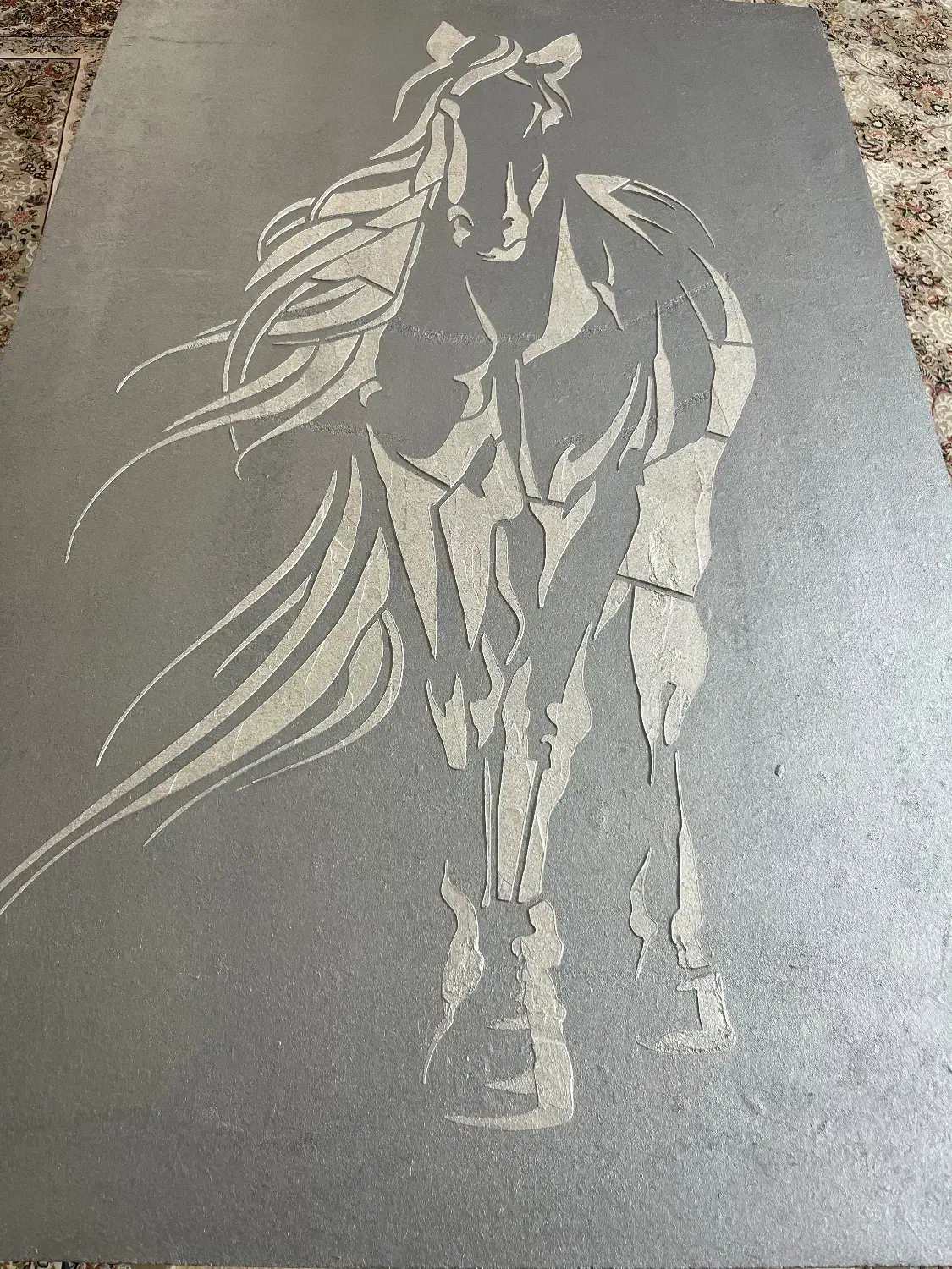 تابلو اسب مخمل برجسته|تابلو، نقاشی، عکس|گرمسار, |دیوار