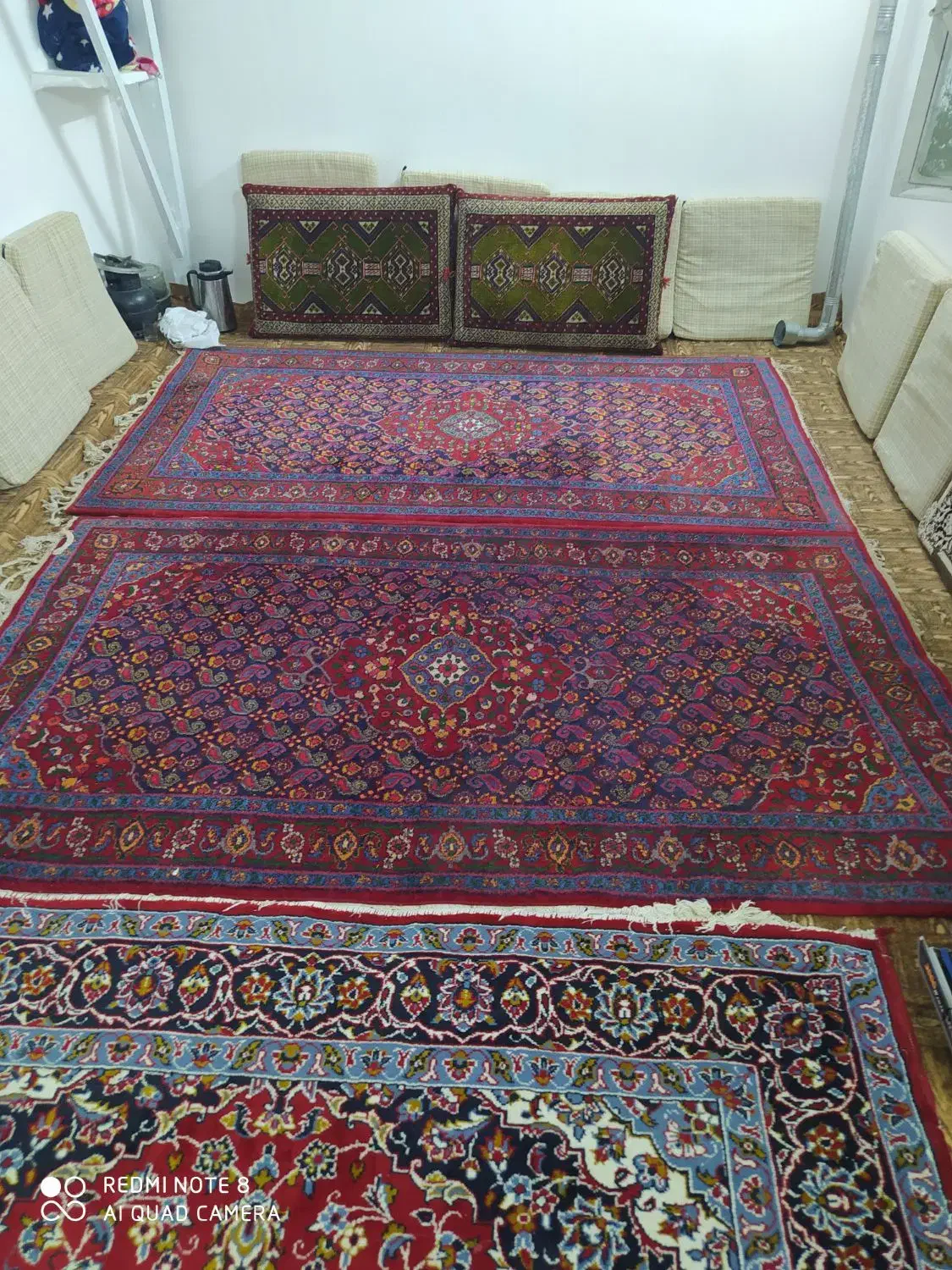 فرش دستبافت دوعدد قیمت توافقی|فرش|قزوین, |دیوار