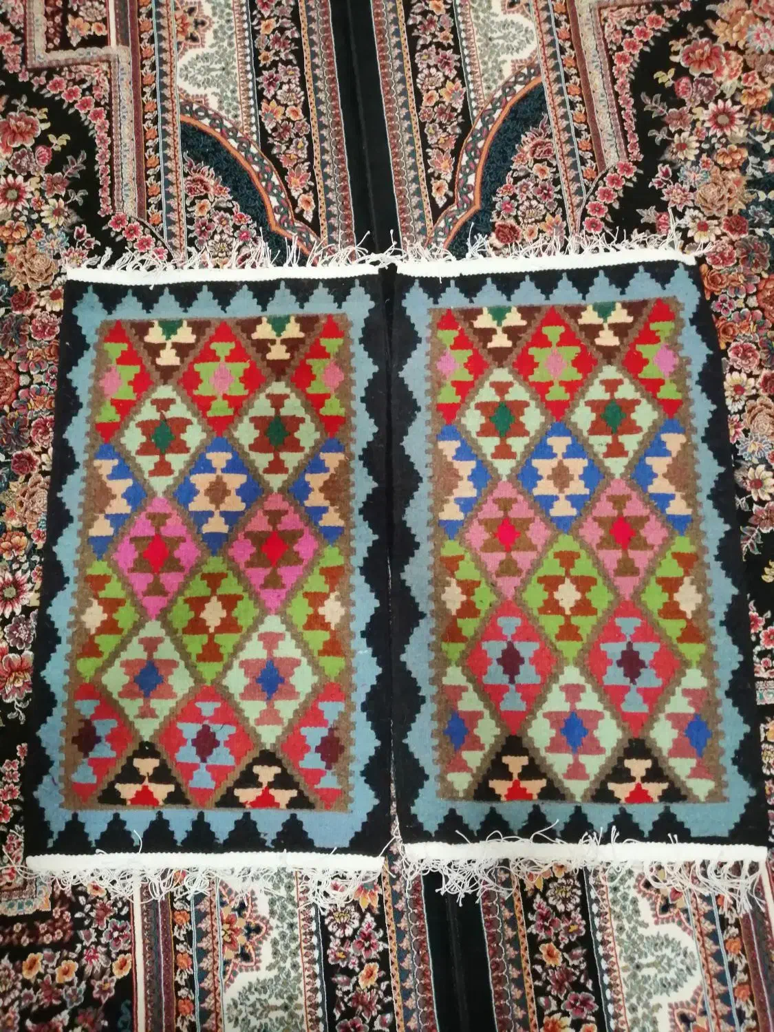 گلیم دست بافت پشمی|گلیم، جاجیم، گبه|زنجان, |دیوار