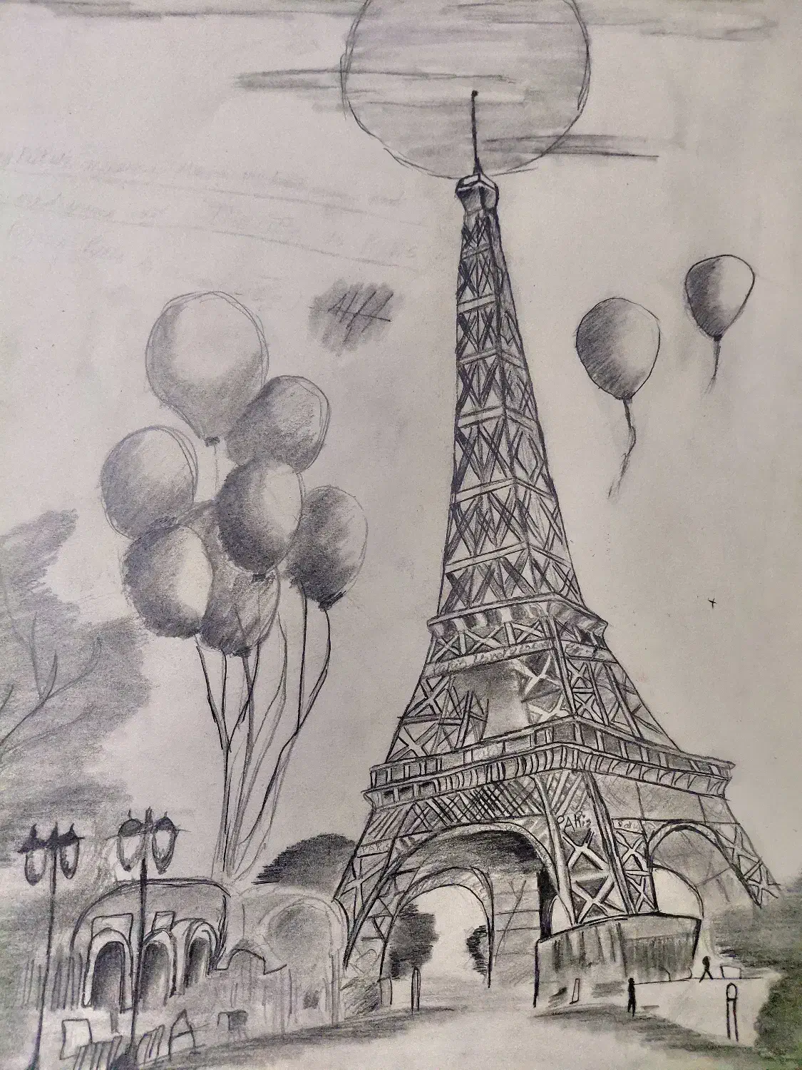 طراحی برج ایفل|تابلو، نقاشی، عکس|قم, قم نو|دیوار