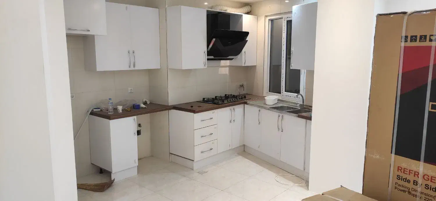 کابینت MDF نو + هود و سینک استیل (فقط نصب شده)|مصالح و تجهیزات ساختمان|قائمشهر, |دیوار