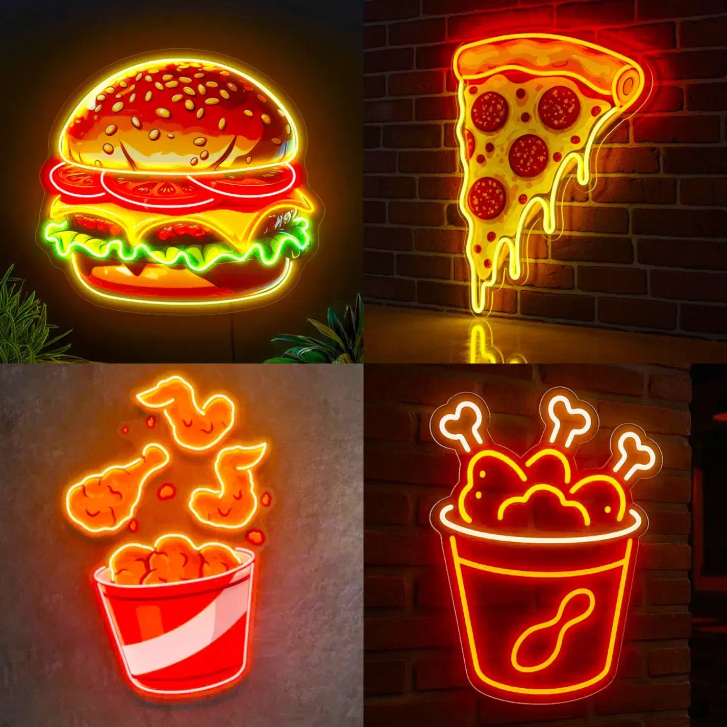 تابلو ال ای دی نئون نعون فست فود سوخاری رستوران|فروشگاه و مغازه|تهران, شهرک ولیعصر جنوبی|دیوار