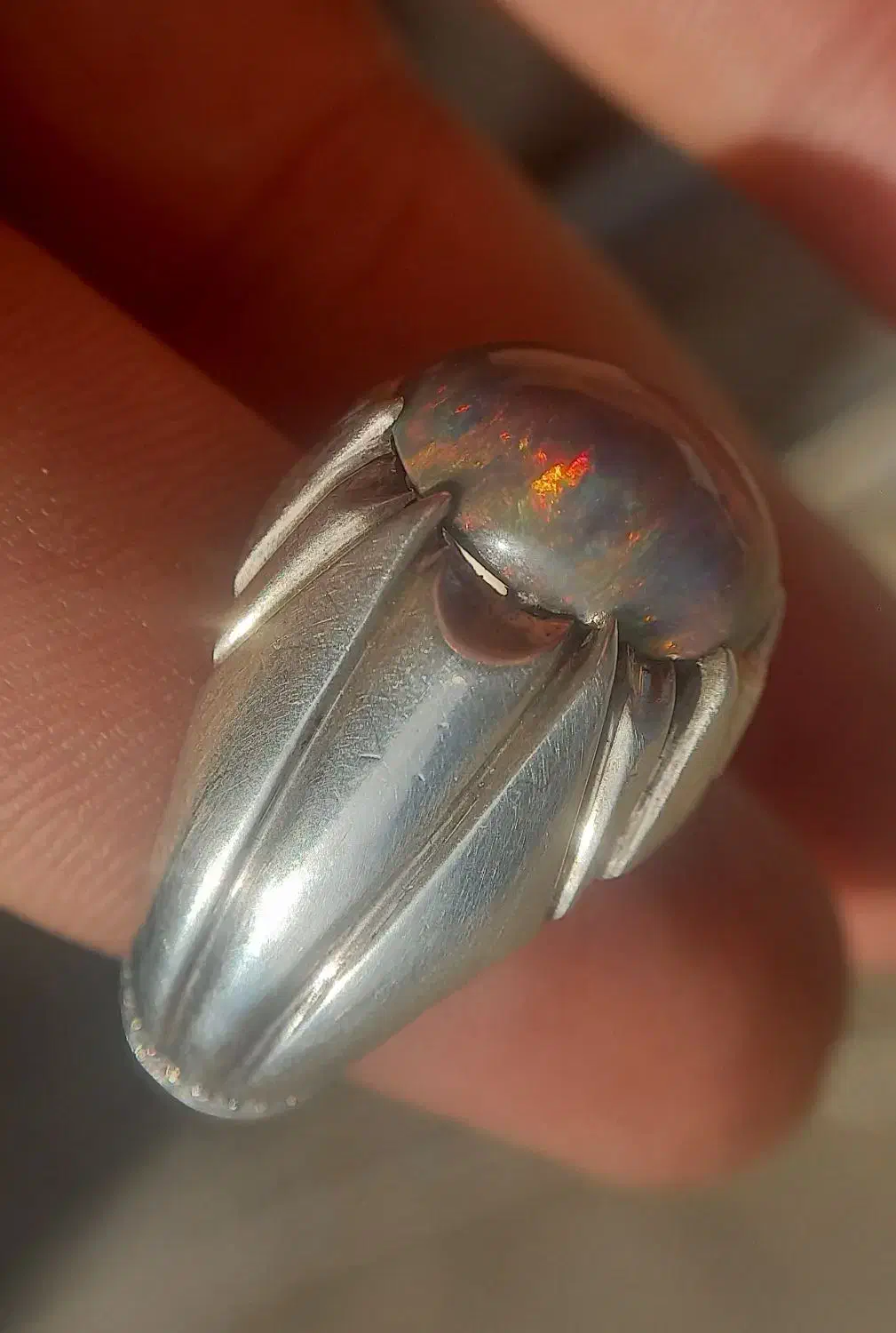 انگشتر بلک اوپال آتشین|جواهرات|کرمانشاه, |دیوار