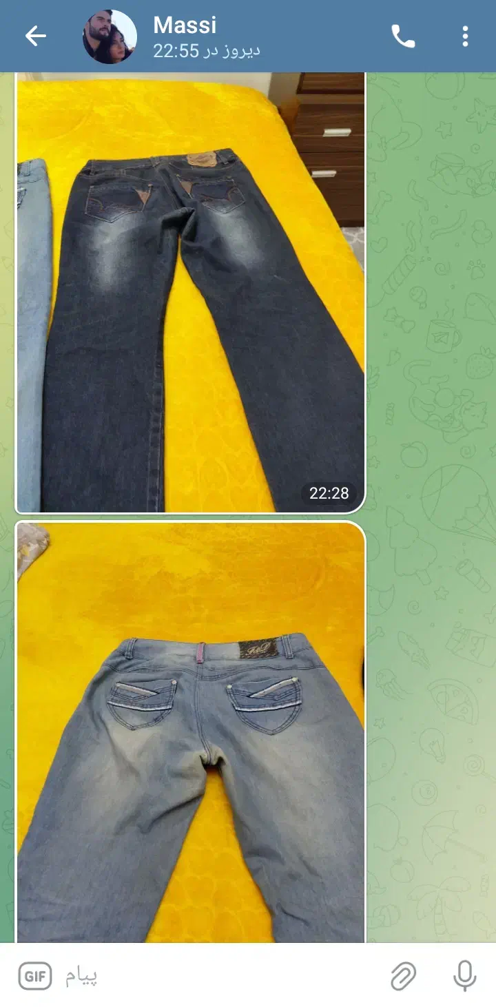 دوتا شلوار لی درحدنو فری سایز تا ۴۸|لباس|تهران, بلورسازی|دیوار