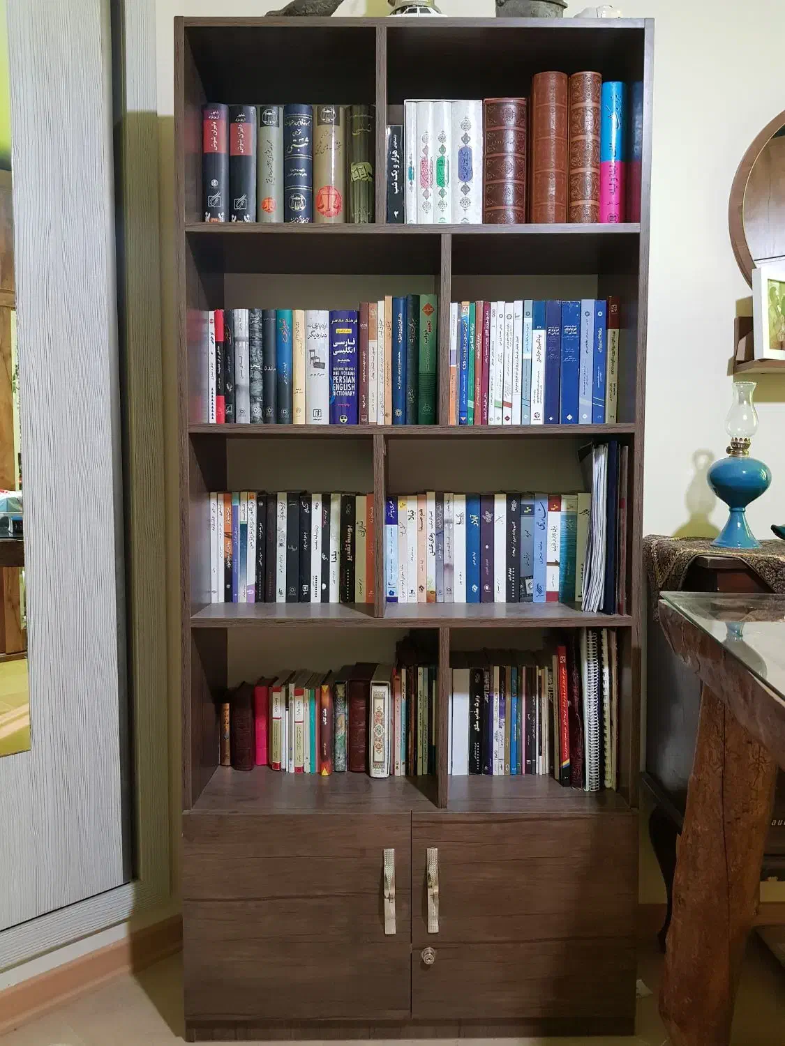کتابخانه کمد دار|کتابخانه، شلف، قفسه‌های دیواری|تهران, هروی|دیوار
