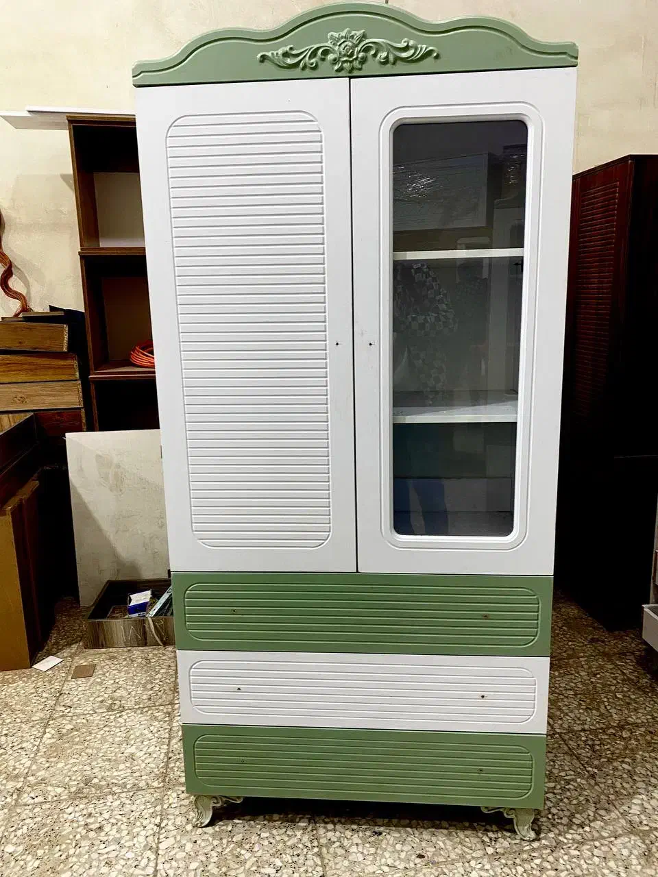 کمد بچه دو رنگ|جاکفشی، کمد، دراور|شازند, |دیوار