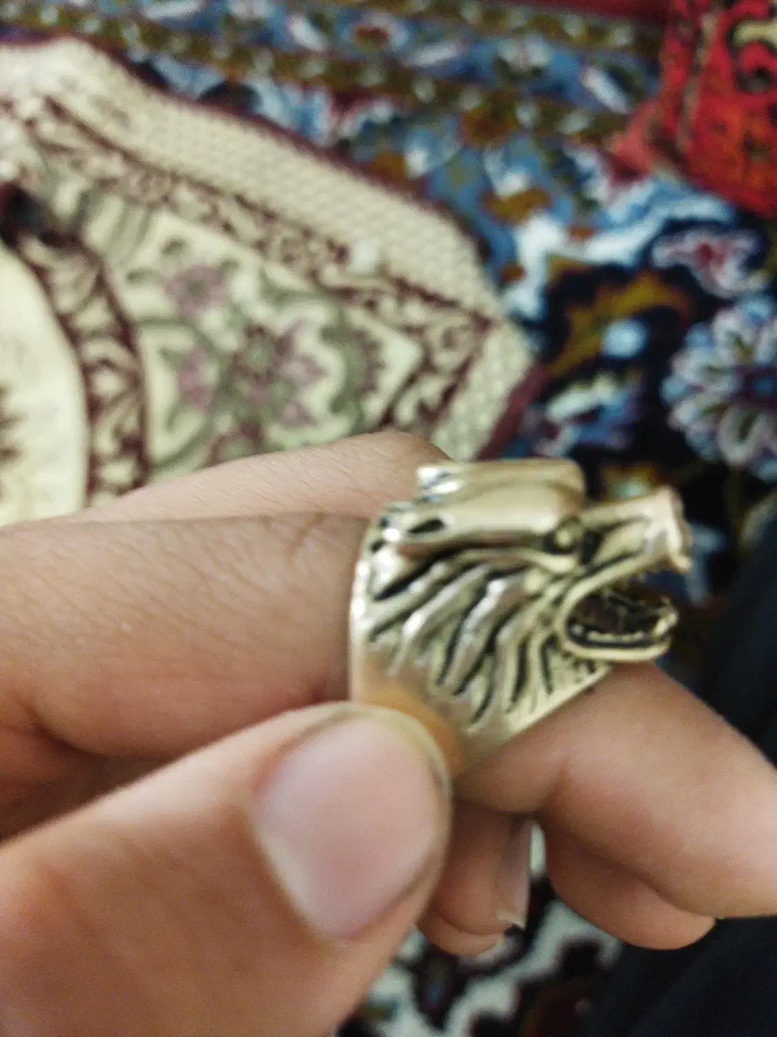 انگشتر طرح گرگ رنگ ثابت|بدلیجات|سنقر, |دیوار