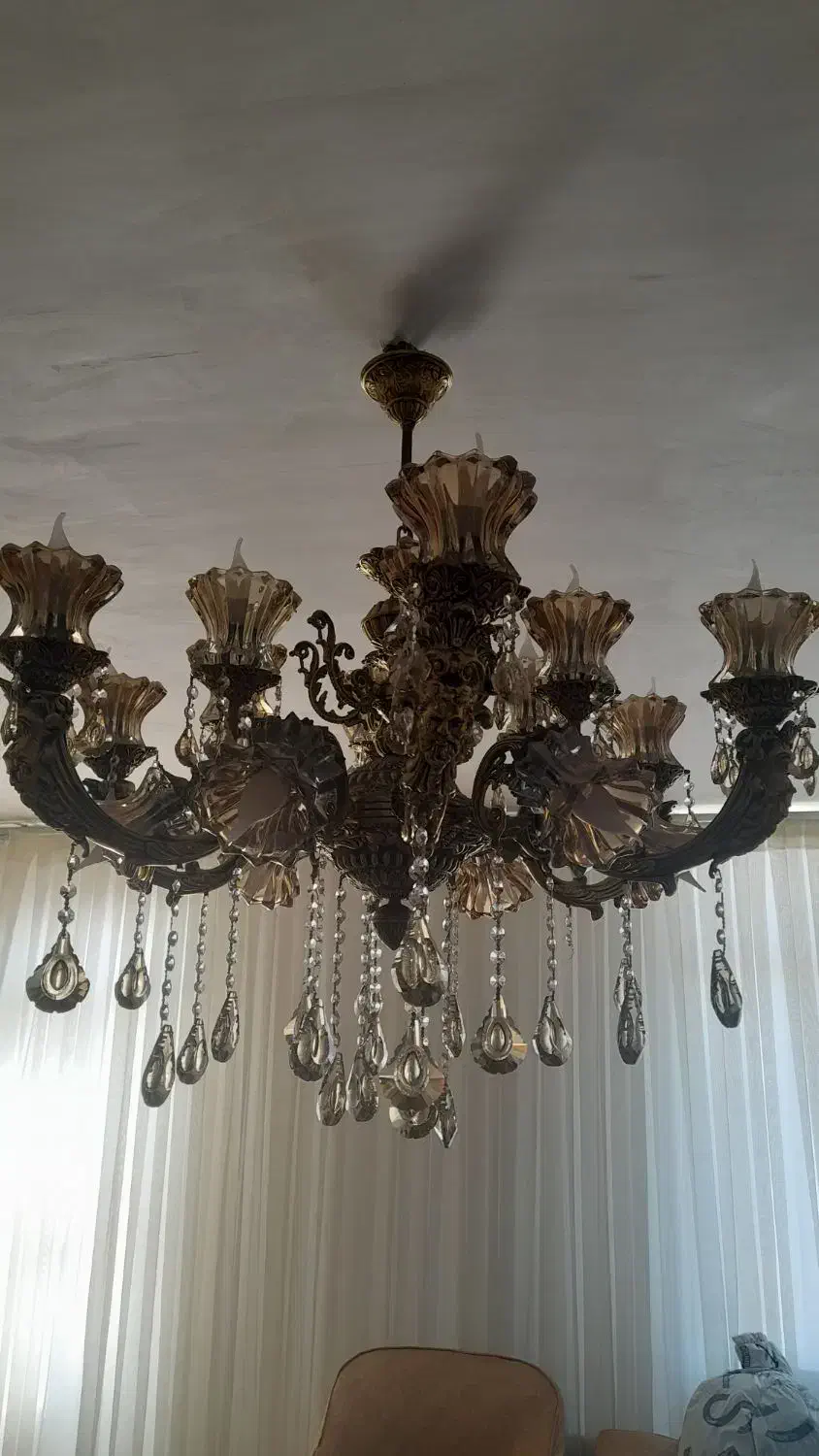 لوستر هجده شاخه|لوستر و چراغ آویز|تبریز, |دیوار