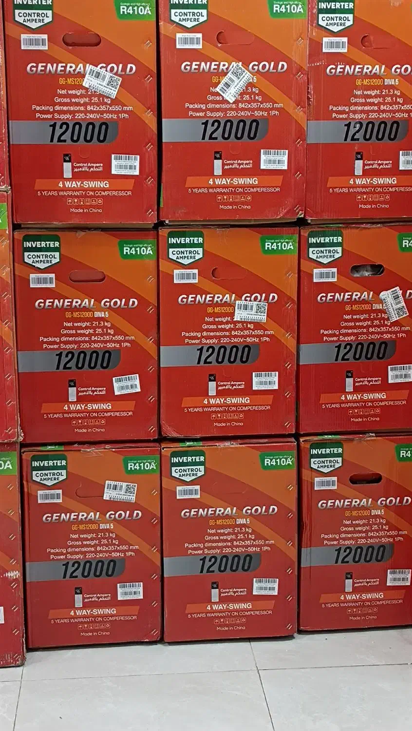 اسپلیت 12هزار جنرال گلد اینورتر دار|کولر گازی و فن‌کوئل|رشت, بازار|دیوار