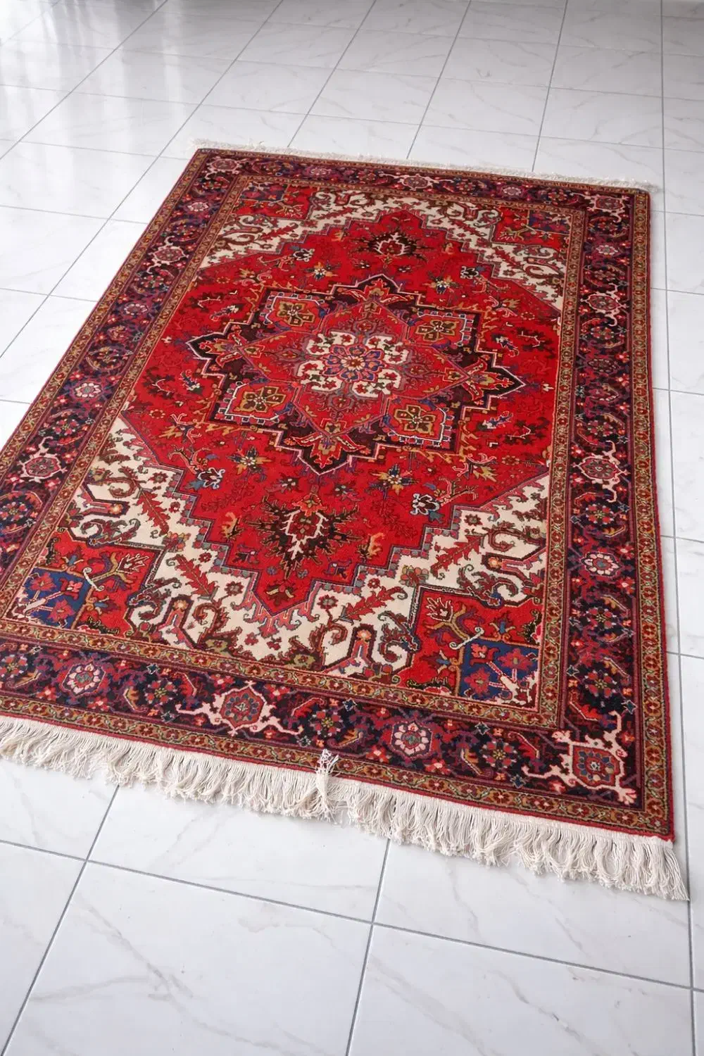 فرش تاجری اصل هریس با پشم درجه ۱|فرش|سراب, |دیوار