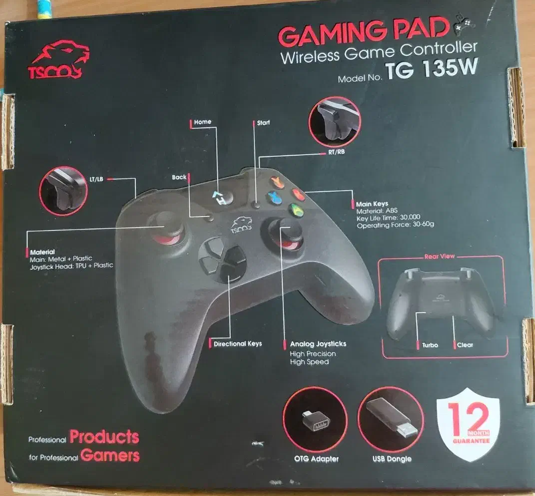 دسته بازی بی سیم تسکو مدل TG135W|کنسول، بازی ویدئویی و آنلاین|مشهد, رضاشهر|دیوار