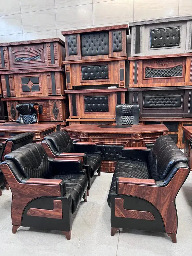 ست کامل مبلمان نیمست میزمدرن آنتیک توری چرم دفترست|دفتر کار|تبریز, |دیوار