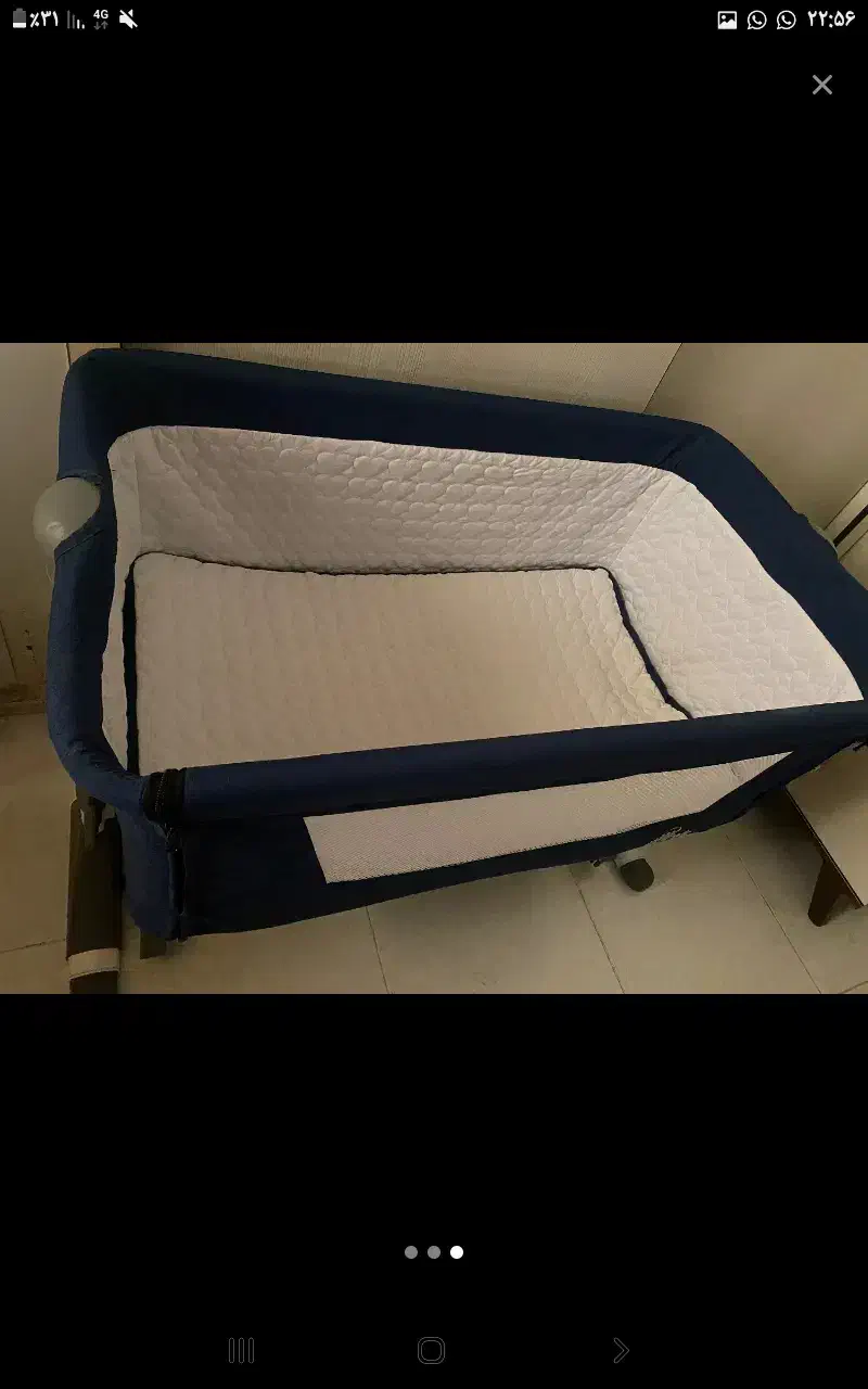 تخت کنار مادر رنگ طوسی در حد نو|اسباب و اثاث بچه|بندرعباس, |دیوار