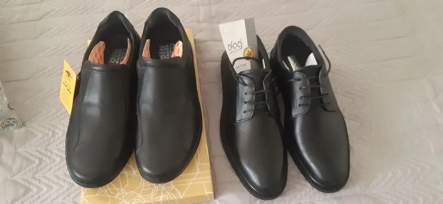 کفش چرم مردانه آفاق با زیره PU|کیف، کفش، کمربند|جم, |دیوار