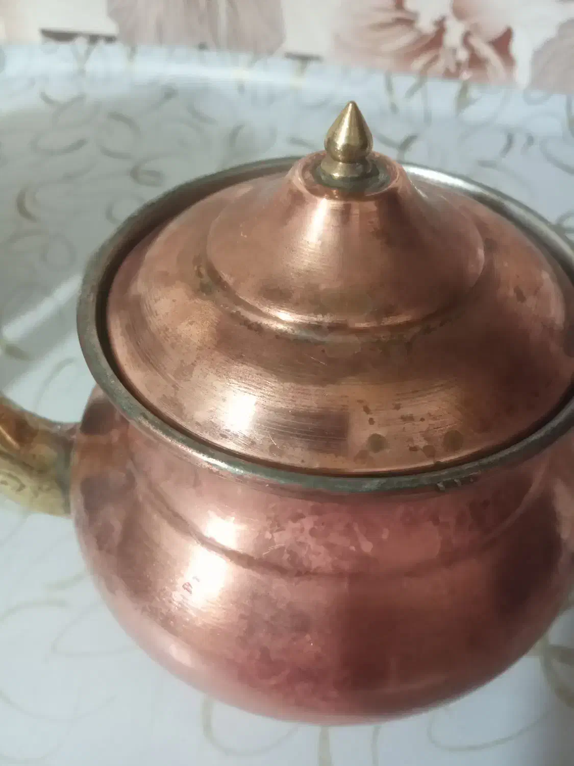 سماور مسی با قوری و زیره برای ذغال|سماور، چای‌ساز، قهوه‌ساز|زنجان, |دیوار