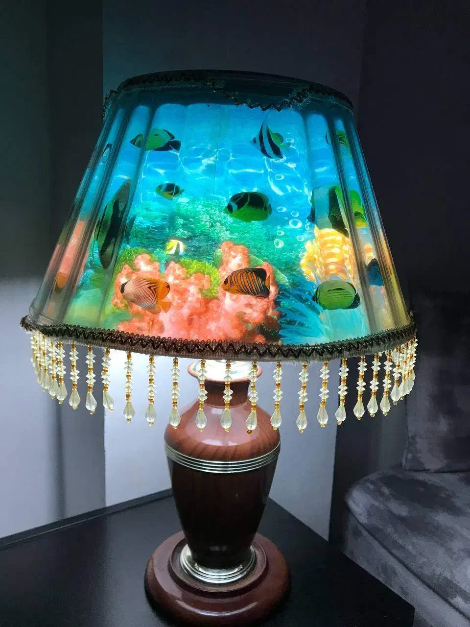 آباژور آکواریومی کلاسیک وارداتی|چراغ خواب و آباژور|اصفهان, بهارستان|دیوار