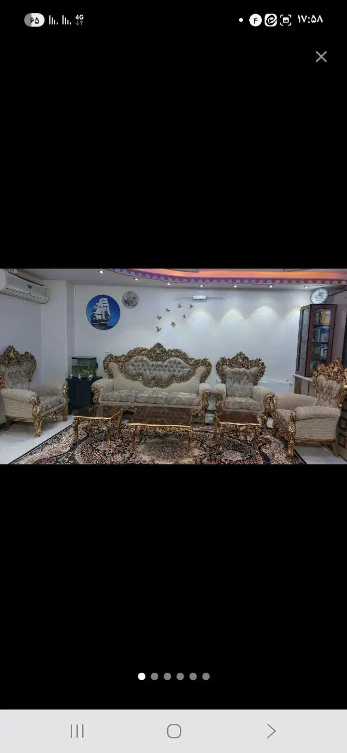 مبل اشرافی نشین تمام چوب راش (مناسب جهیزیه)|مبلمان خانگی و میز عسلی|ملایر, |دیوار