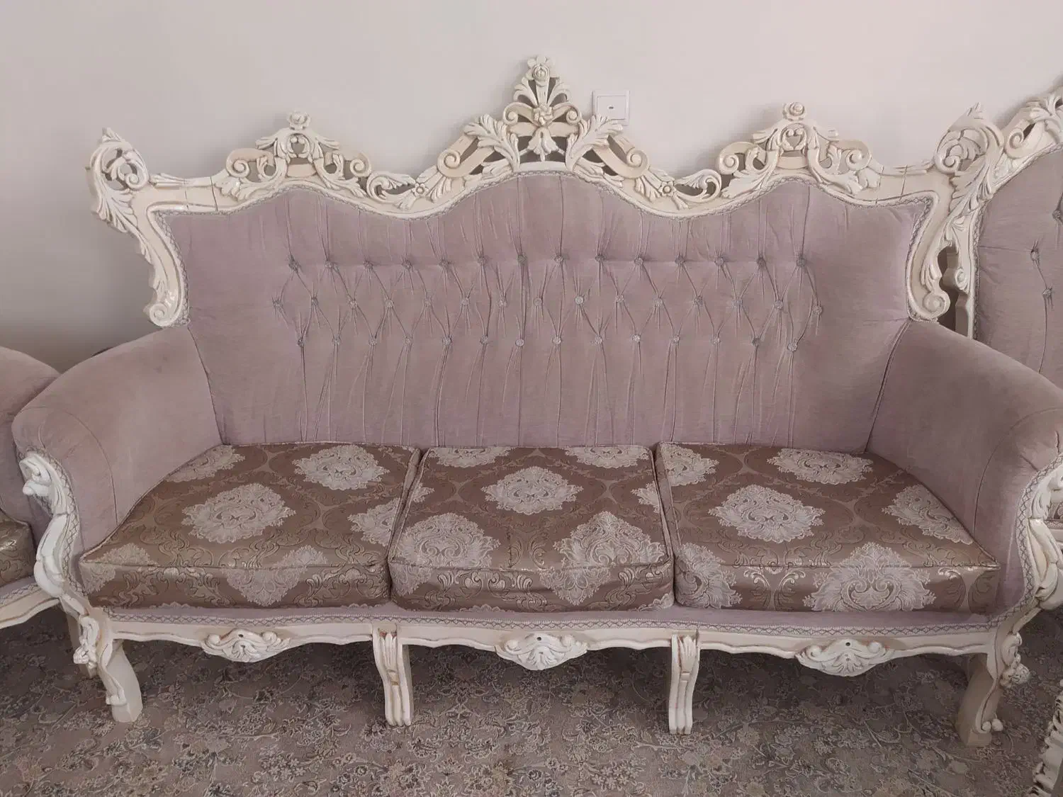 مبل ۹نفره چوب گردو|مبلمان خانگی و میز عسلی|ری, شهادت|دیوار