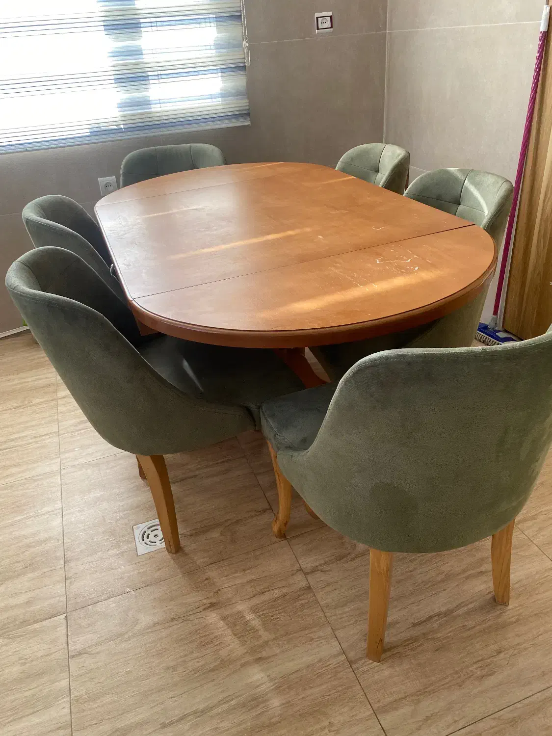 میز ناهارخوری ۶ نفره|میز و صندلی غذاخوری|گلپایگان, |دیوار