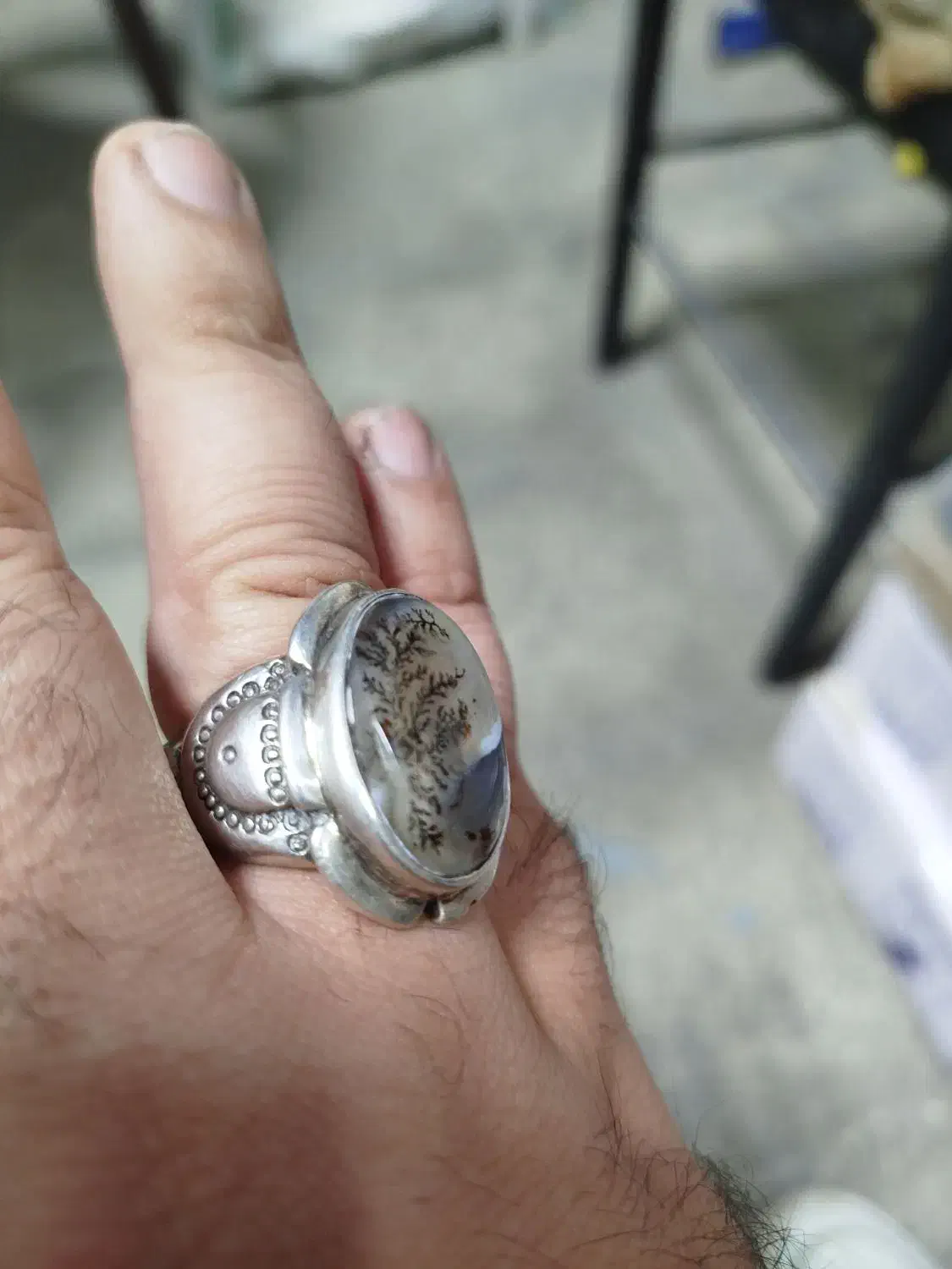 انگشتر عقیق شجر رکاب دستساز|جواهرات|قرچک, داوود آباد|دیوار