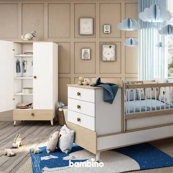 سرویس کمد و تخت چند کاره سیسمونی اقساطی|تخت و سرویس خواب|قم, باغ شریفی|دیوار